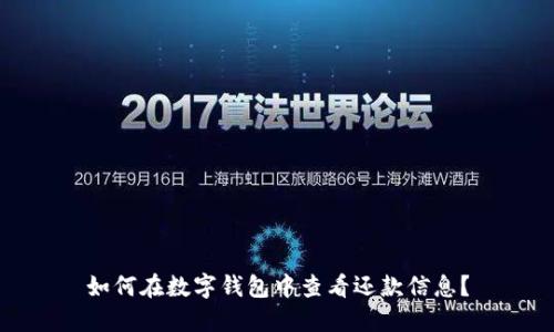 如何在数字钱包中查看还款信息？